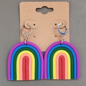Rainbow Clay Earrings
